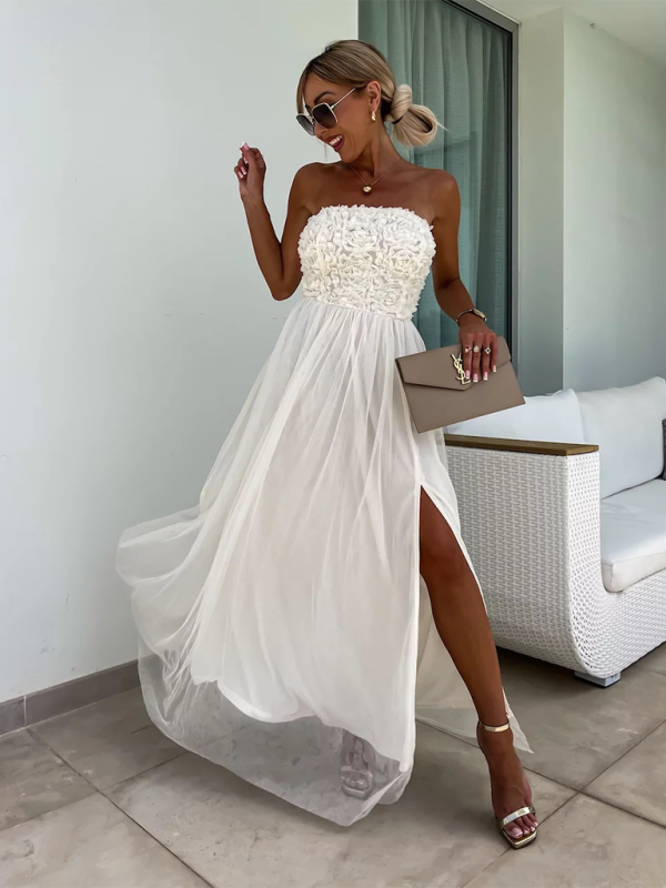 Levoire | Nouvelle robe de fête tendance à fente pour les vacances