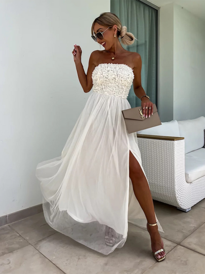 Levoire | Nouvelle robe de fête tendance à fente pour les vacances