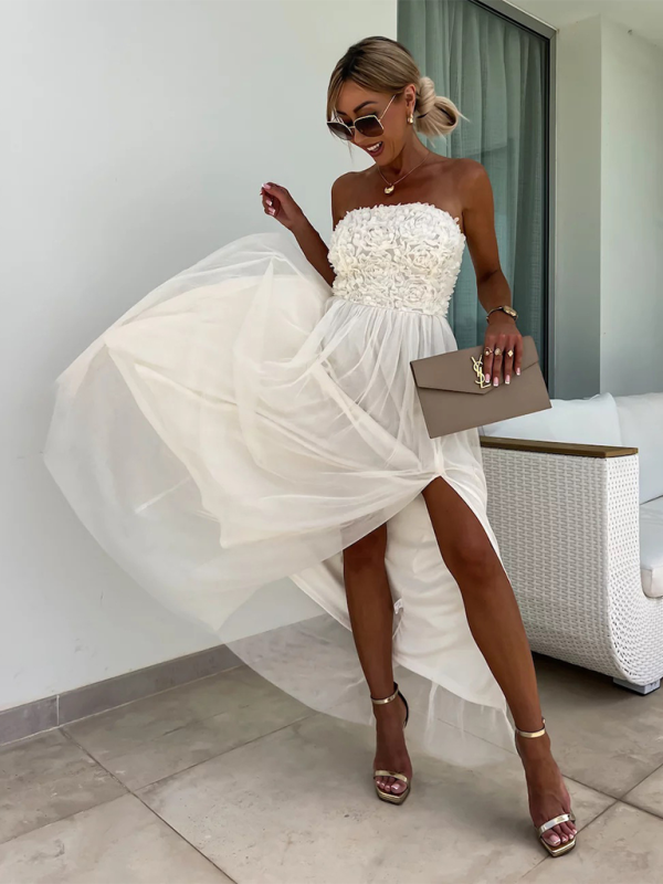 Levoire | Nouvelle robe de fête tendance à fente pour les vacances