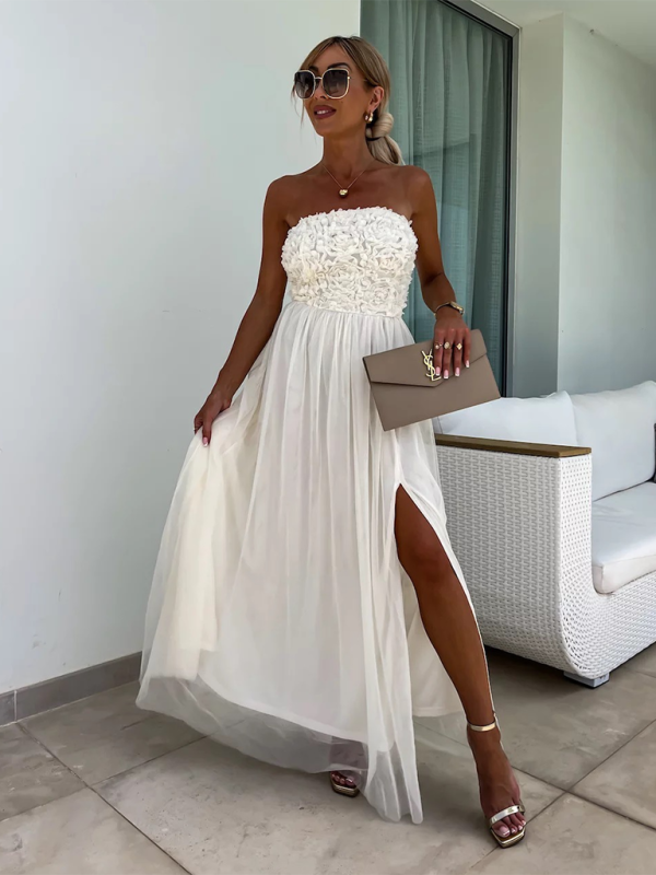 Levoire | Nouvelle robe de fête tendance à fente pour les vacances