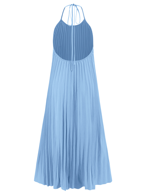 Levoire | Nouvelle robe longue plissée en A de vacances à la plage