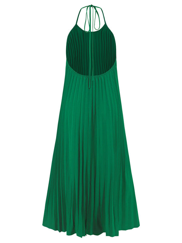 Levoire | Nouvelle robe longue plissée en A de vacances à la plage
