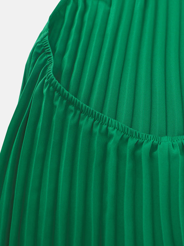 Levoire | Nouvelle robe longue plissée en A de vacances à la plage