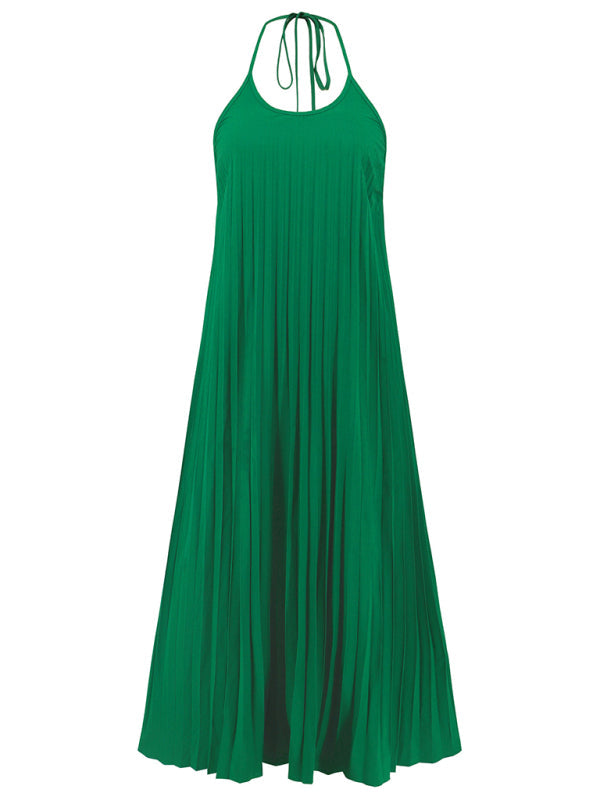 Levoire | Nouvelle robe longue plissée en A de vacances à la plage