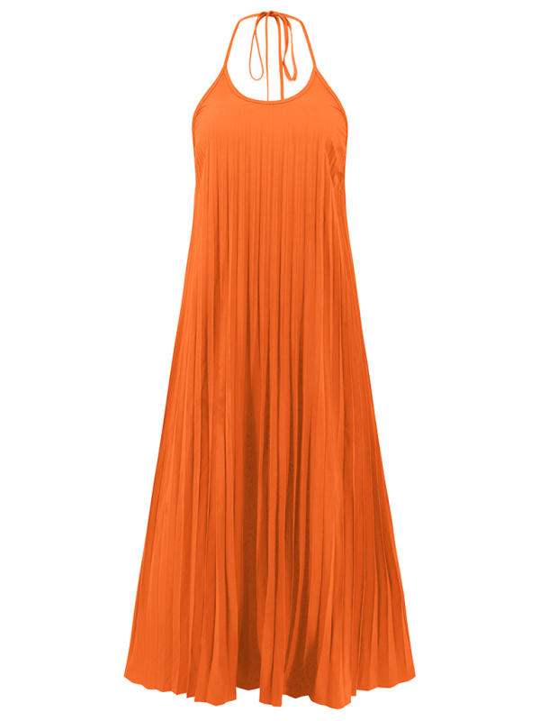 Levoire | Nouvelle robe longue plissée en A de vacances à la plage