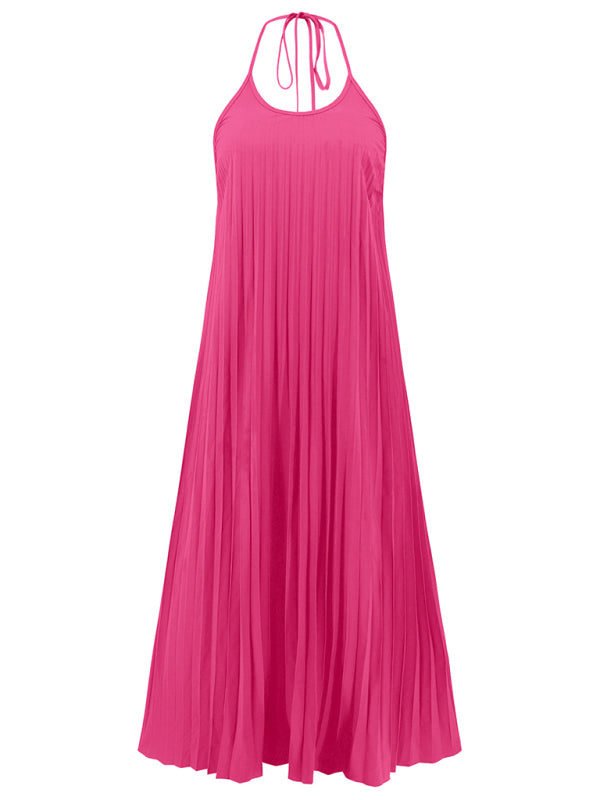 Levoire | Nouvelle robe longue plissée en A de vacances à la plage