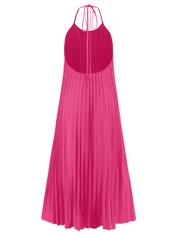 Levoire | Nouvelle robe longue plissée en A de vacances à la plage