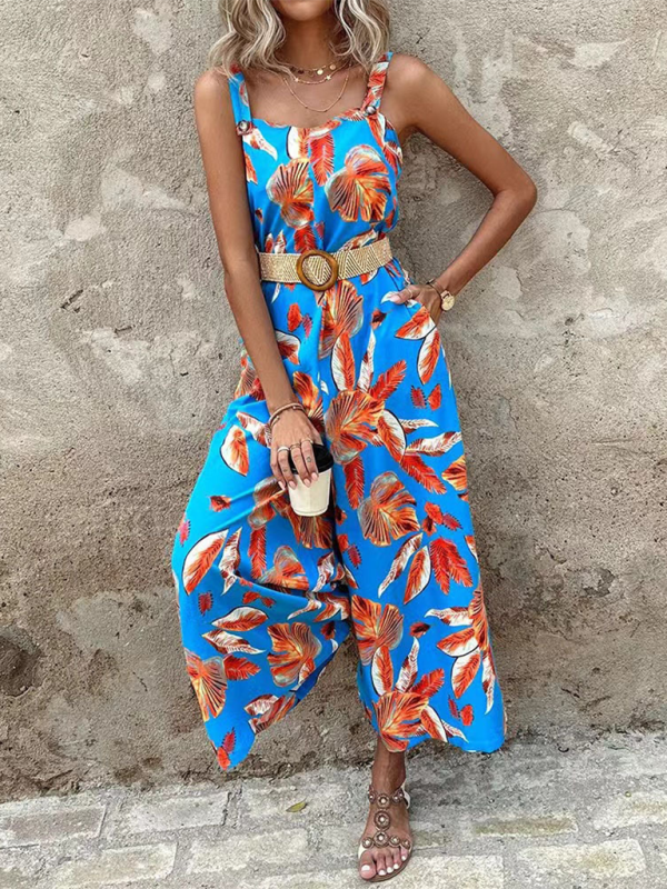 Levoire | Mode nouveau imprimé de taille moyenne pantalon avec ceinture
