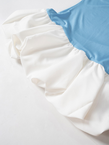 Levoire | Nouveau haut tube simple couleur de contraste mince mini robe