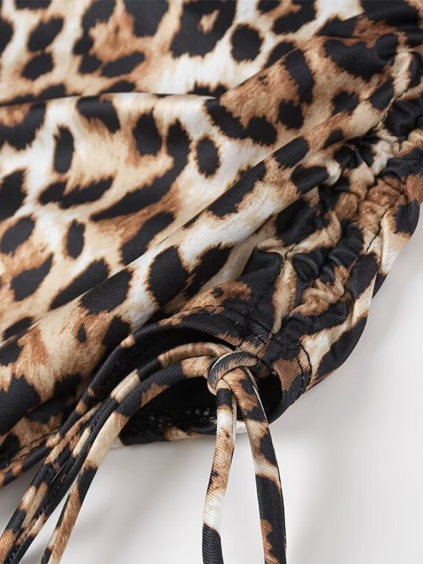 Levoire | Femme motif animal Slim Fit bandeau combinaison short de bain