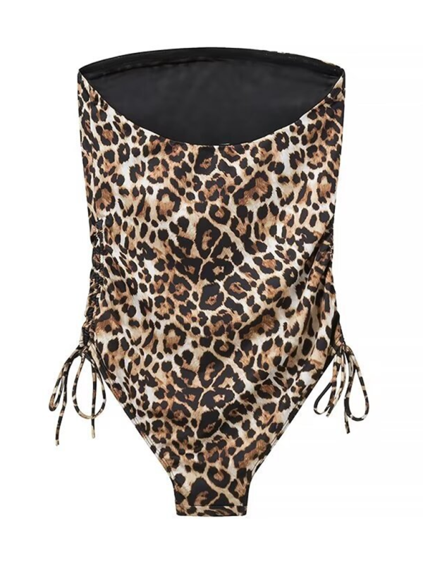 Levoire | Femme motif animal Slim Fit bandeau combinaison short de bain