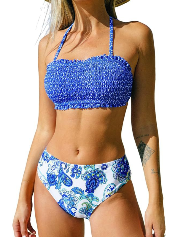 Levoire | Femme Resort Plage Bande Bikini Fleurs