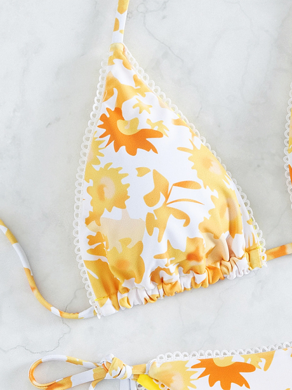 Levoire | Femme Maillot de Bain de Vacances Imprimé String Bikini