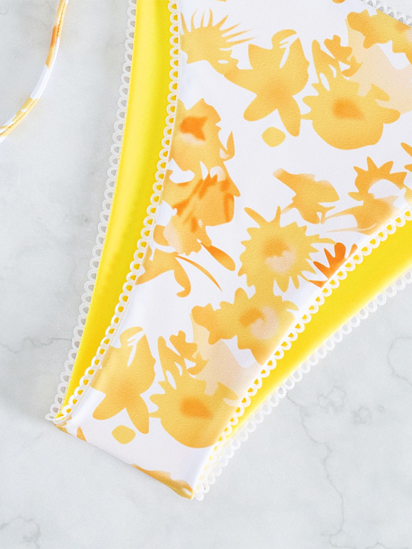 Levoire | Femme Maillot de Bain de Vacances Imprimé String Bikini