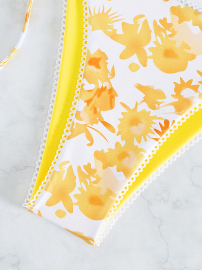 Levoire | Femme Maillot de Bain de Vacances Imprimé String Bikini