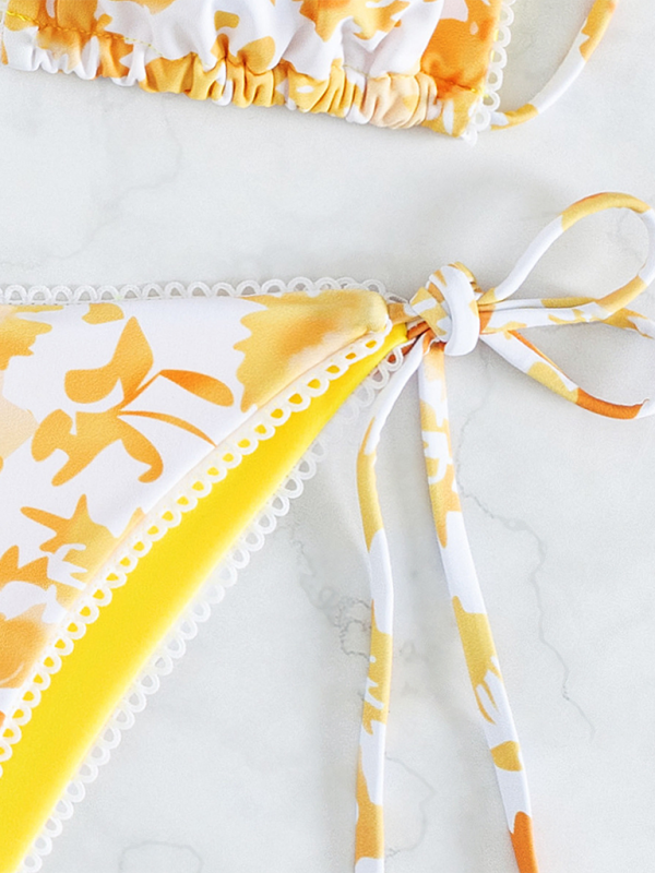 Levoire | Femme Maillot de Bain de Vacances Imprimé String Bikini