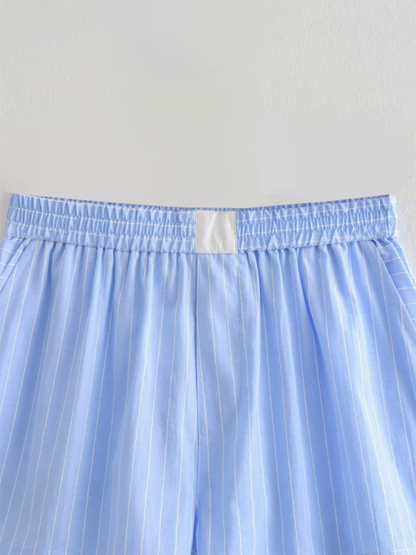 Levoire | Modisj chemise à manches courtes avec rayures contrastées + ensemble de shorts à deux pièces
