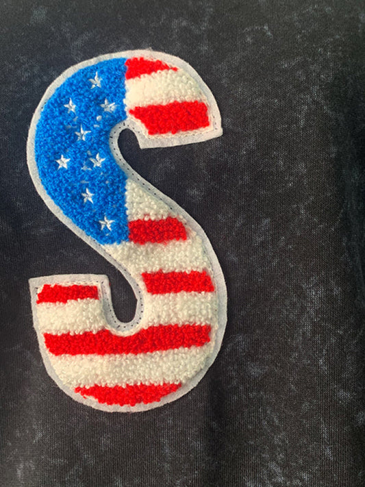 Levoire | Femmes Jour de l'Indépendance Lettres Anglaises Manches Courtes T-shirt Tops