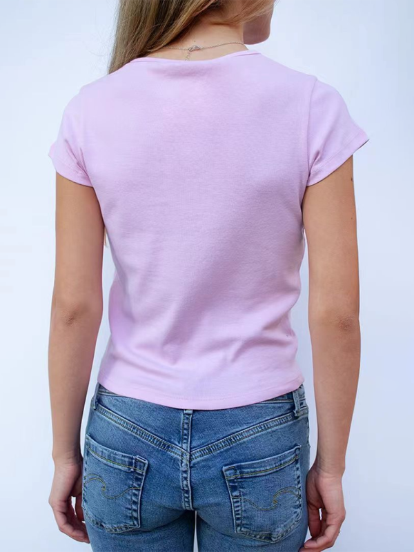 Levoire | Mode chaude garçon style imprimé décontracté ventre top t-shirt à manches courtes