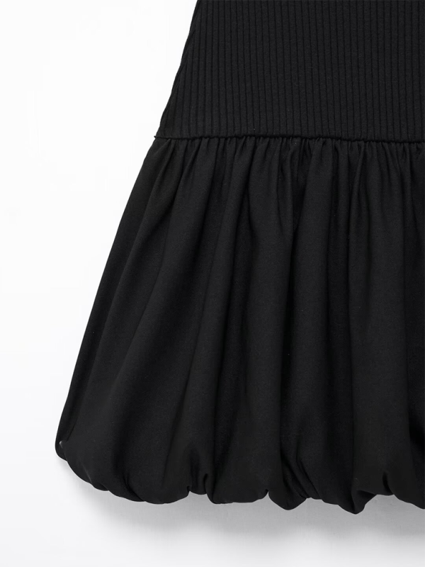 Levoire | Femmes Nouvelle Tenue de Loisirs Sans Manches Forme Bouffante Robe Côtelée