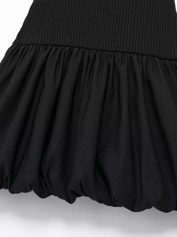 Levoire | Femmes Nouvelle Tenue de Loisirs Sans Manches Forme Bouffante Robe Côtelée