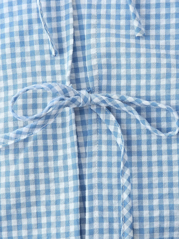 Levoire | Nouveaux ensembles de blouse de travail à lacets pour femmes + shorts à carreaux
