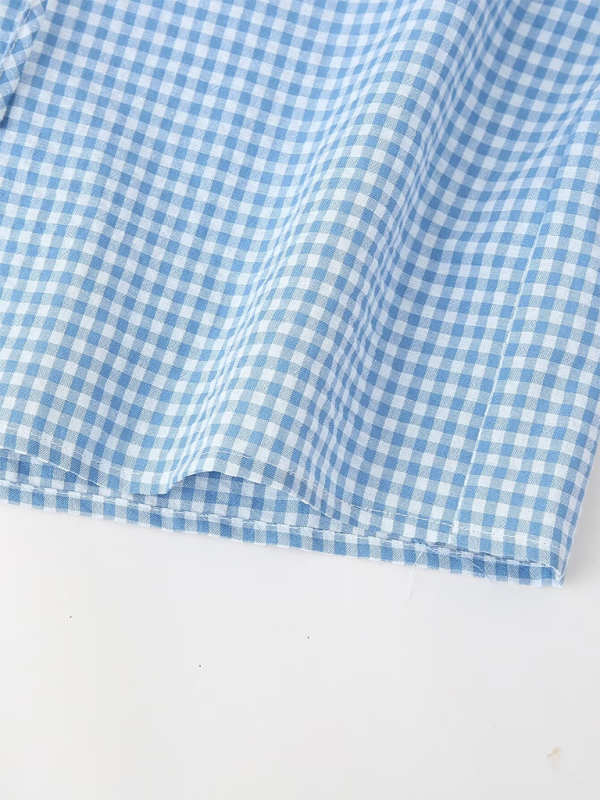 Levoire | Nouveaux ensembles de blouse de travail à lacets pour femmes + shorts à carreaux