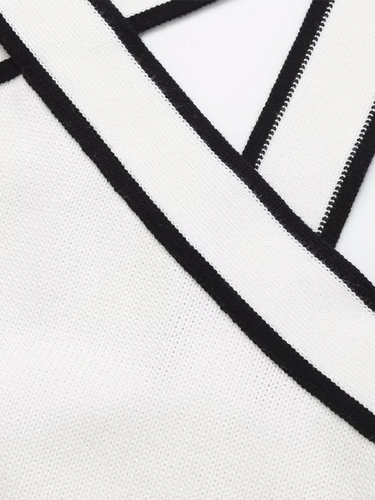 Levoire | Féminin Ajusté Ind contraste Tricoté Bretelles Pendule Débardeur T-Shirt
