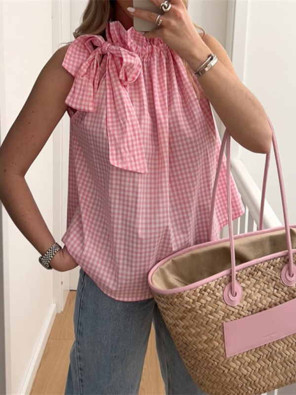 Levoire | T-shirt sans manches style station balnéaire Hot Girl Rosa
