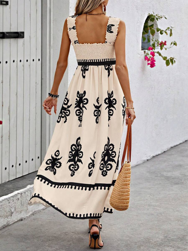 Levoire | Robe midi croisée imprimée style résort