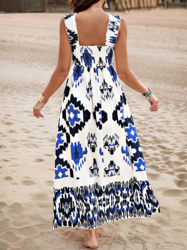 Levoire | Robe midi croisée imprimée style résort
