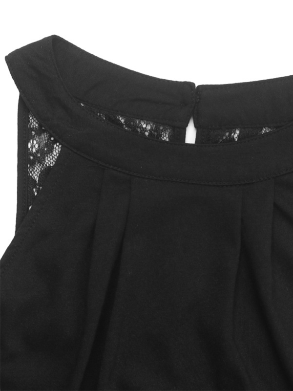 Levoire | Nouvelle robe noire sans manches décontractée à dos nu