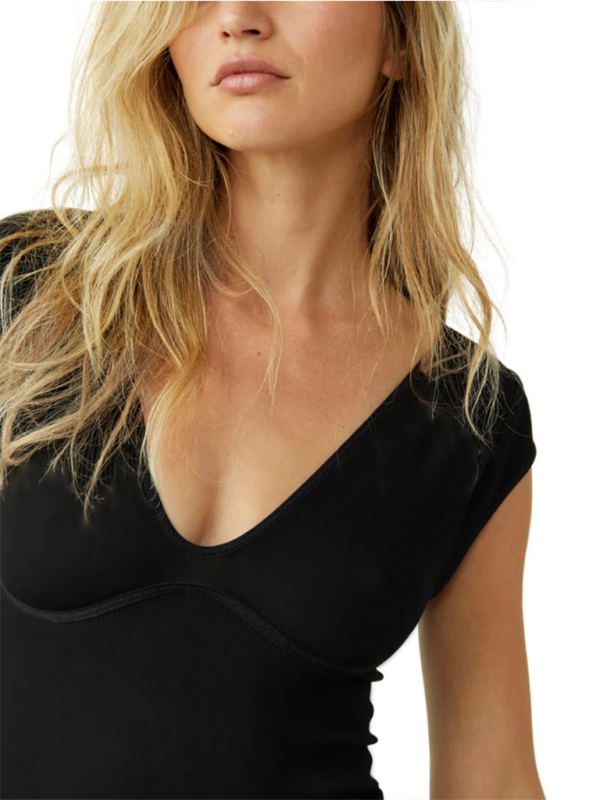 Levoire | Sans manches V neck simple Slim Fit Body