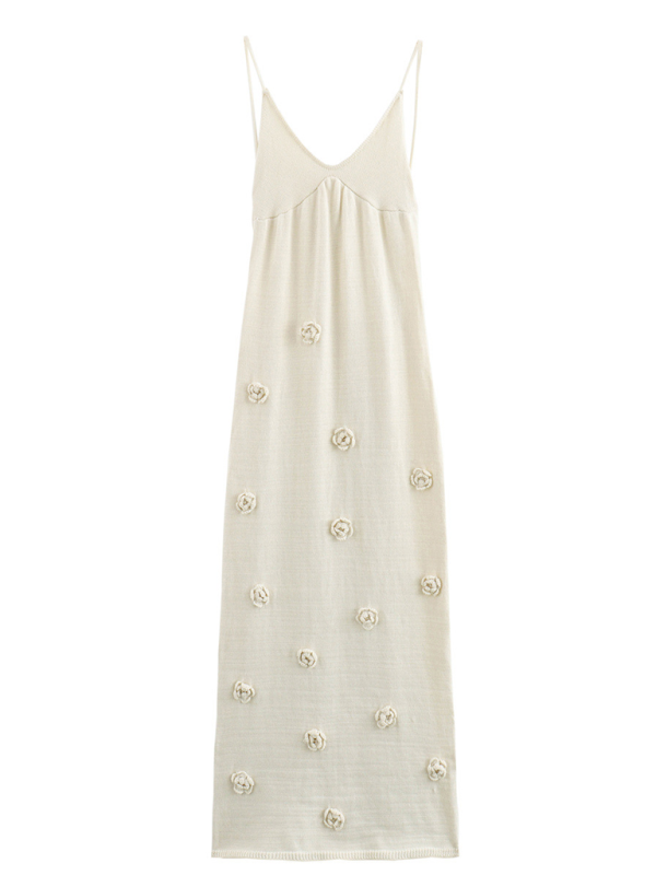 Levoire | Chic et sexy sans manches robe débardeur slim-fit tricot brodé