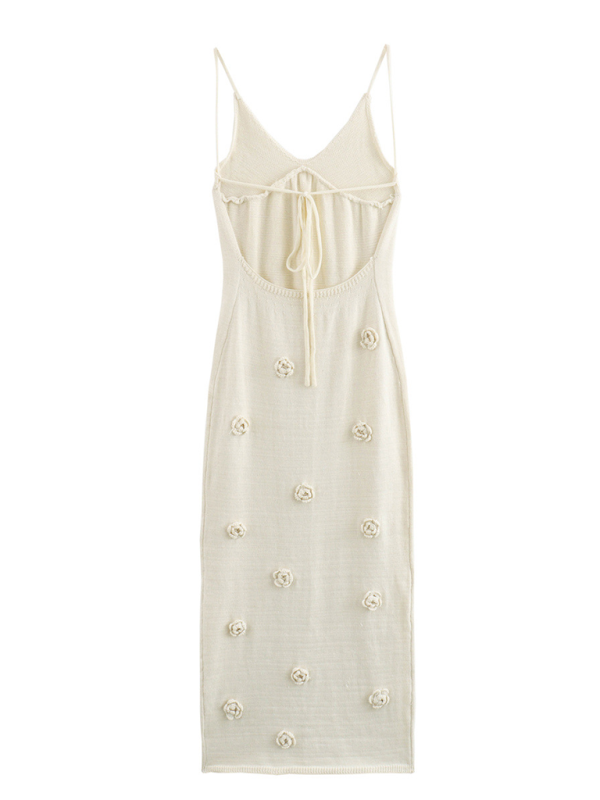 Levoire | Chic et sexy sans manches robe débardeur slim-fit tricot brodé