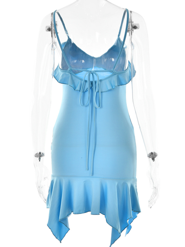 Levoire | Robe à bretelles décolletée mode nouvelle sexy chaude fille taille haute sac à dos jupe hanches