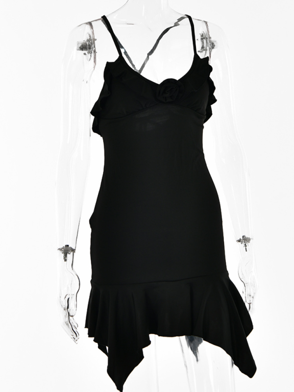 Levoire | Robe à bretelles décolletée mode nouvelle sexy chaude fille taille haute sac à dos jupe hanches