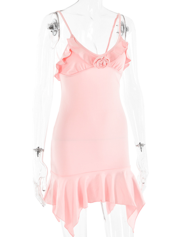 Levoire | Robe à bretelles décolletée mode nouvelle sexy chaude fille taille haute sac à dos jupe hanches