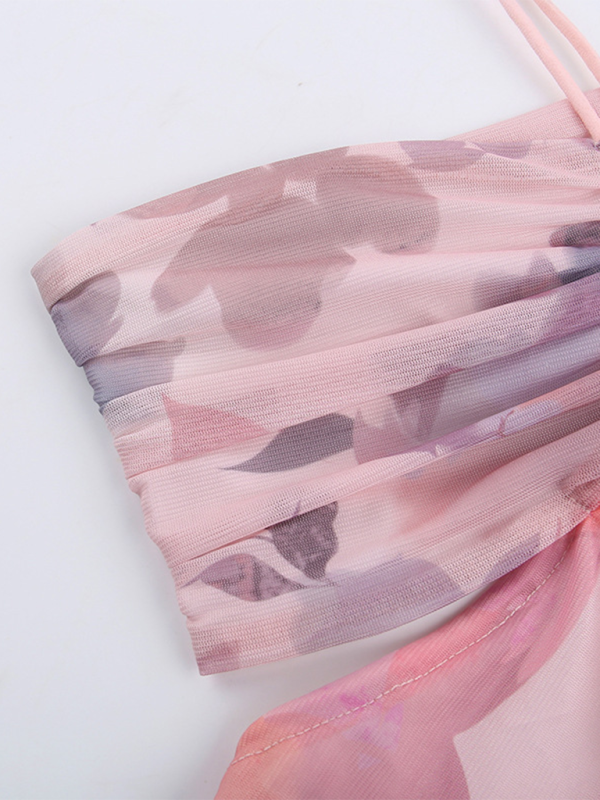 Levoire | Femme nouvelle combinaison de couleurs motif plissé top tube dos nu