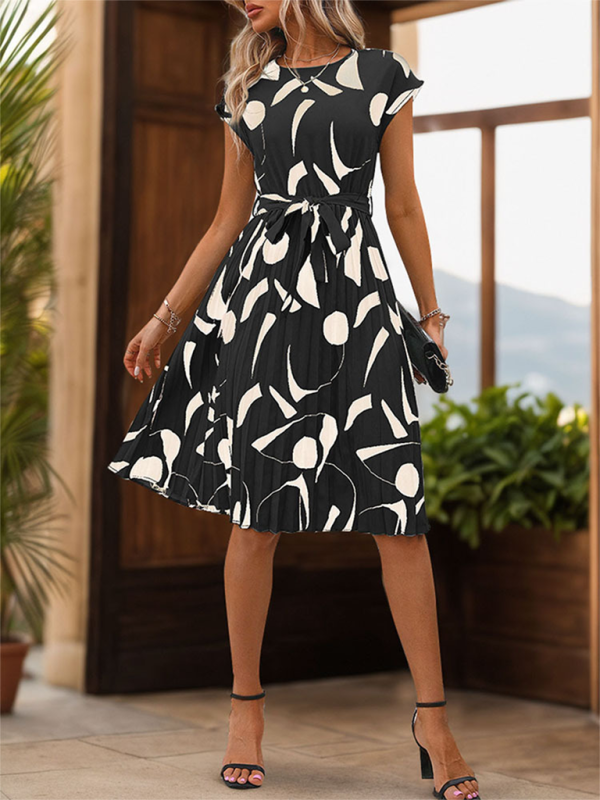 Levoire | Femmes nouvelle robe plissée à motif géométrique