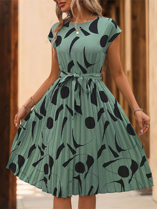 Levoire | Femmes nouvelle robe plissée à motif géométrique