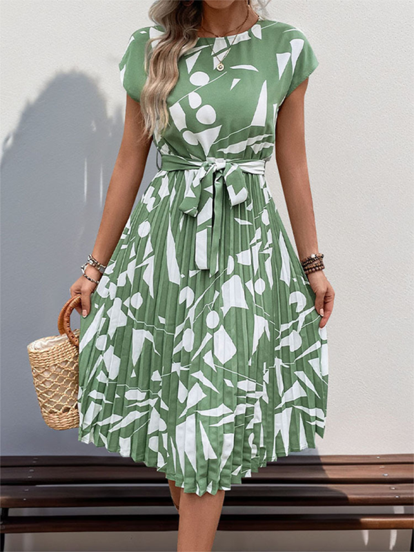 Levoire | Femmes nouvelle robe plissée à motif géométrique