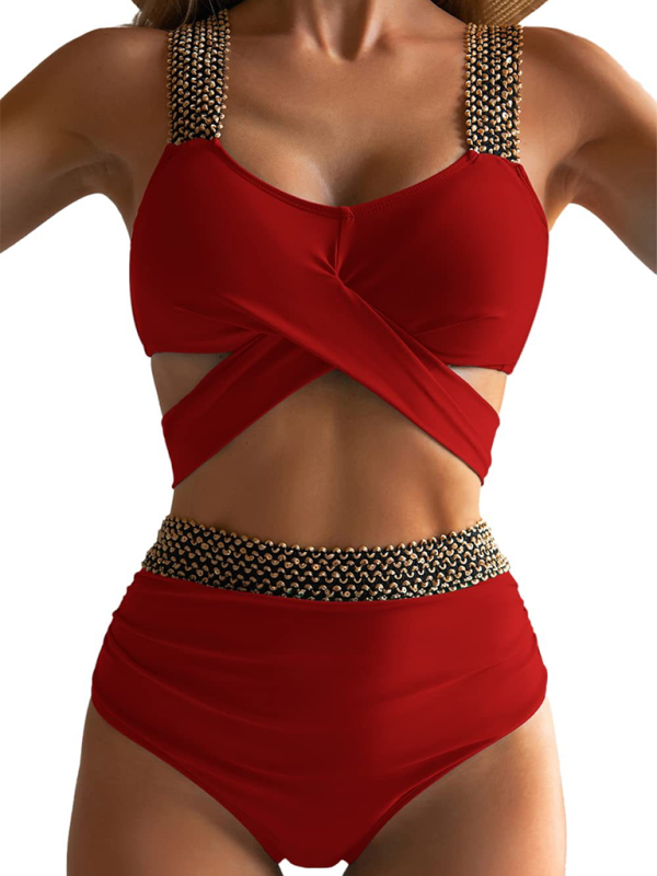 Levoire | Femme Bikini Deux-pièces sexy Découpe croisée Rot