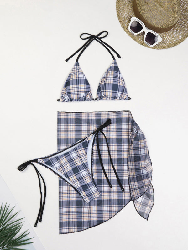 Levoire | Femmes sexy Bikini Lacer jupe trois pièces maillot de bain