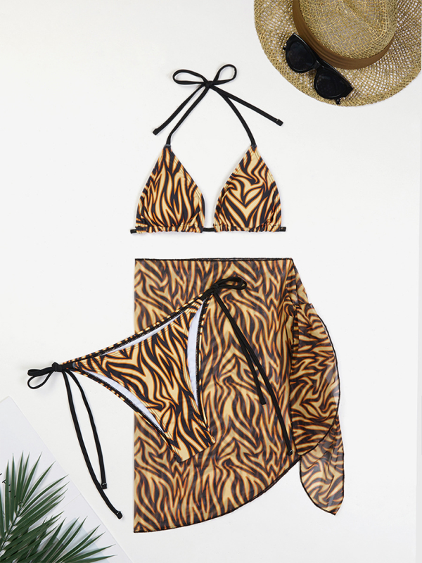 Levoire | Femmes sexy Bikini Lacer jupe trois pièces maillot de bain