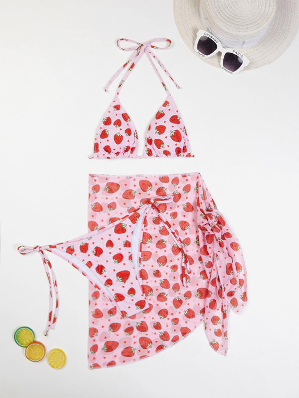 Levoire | Femmes sexy Bikini Lacer jupe trois pièces maillot de bain