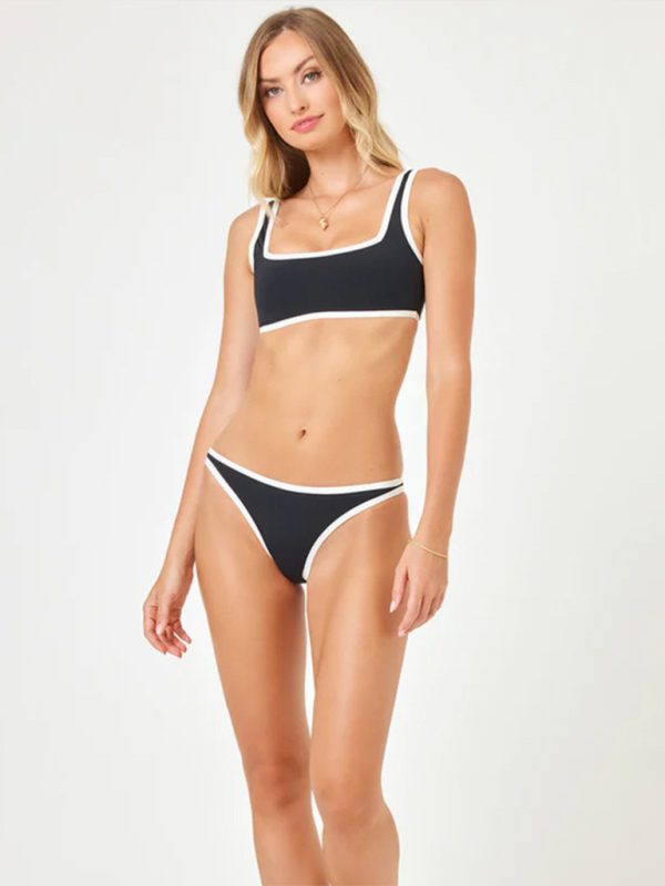 Levoire | Maillot de bain bikini sexy noir et blanc Bikinis