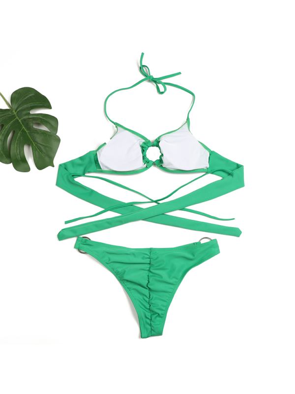 Levoire | Femmes Sexy Anneau Deux pièces Maillot de bain Uni Créé Bikini