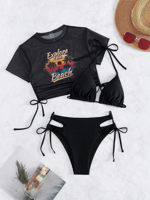 Levoire | Maillot de bain sexy bikini trois pièces Tether de plage
