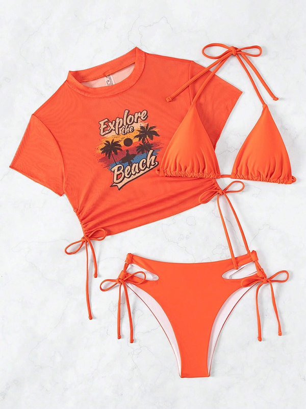 Levoire | Maillot de bain sexy bikini trois pièces Tether de plage